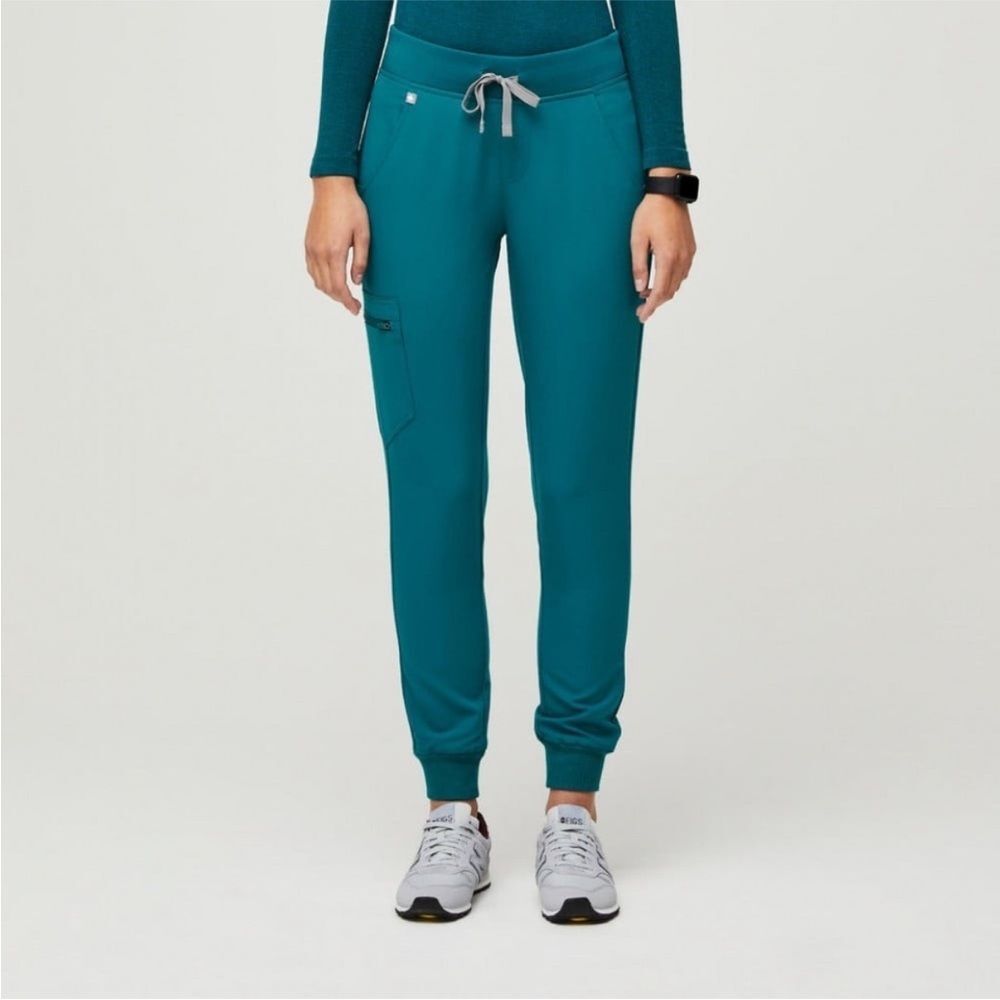 NWT Figs High Waisted Zamora Jogger Scrub Pants Tall Pacific Blue Size XS